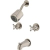 image:imageKingston Brass KBX8141BX Metropolitan DoubleHandle Tub and Shower Faucet in Polished ChromePolished Nickel