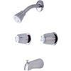 image:imageKingston Brass KF110 Proseal Three Handle Center Tub and Shower Valve Polished Chrome 8 x 238 x 2388Inch Adjustable Center