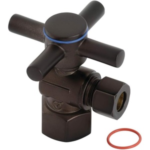 image:imageKingston Brass CC43107DX Concord 12 FIP x 38 OD Comp QuarterTurn Angle Stop Valve Brushed BrassOil Rubbed Bronze