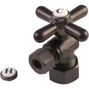 image:imageKingston Brass CC53301X Vintage Classic 58Inch X 38Inch OD Compression Angle Stop with Cross Handle 218Inch Polished ChromeOil Rubbed Bronze