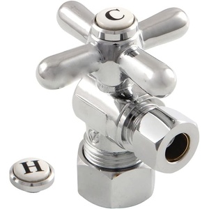 image:imageKingston Brass CC53301X Vintage Classic 58Inch X 38Inch OD Compression Angle Stop with Cross Handle 218Inch Polished ChromePolished Chrome