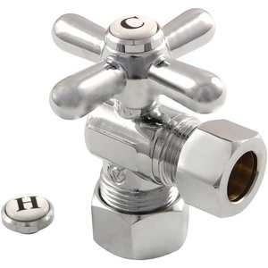image:imageKingston Brass CC54408X 58 OD Comp X 12 OD Comp Angle Stop Valve Brushed NickelPolished Chrome