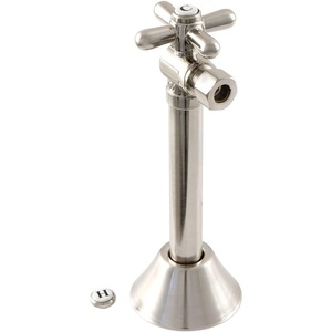 image:imageKingston Brass CC83208X 12 Sweat x 38 OD Comp Angle ShutOff Valve with 5 Extension Brushed NickelBrushed Nickel