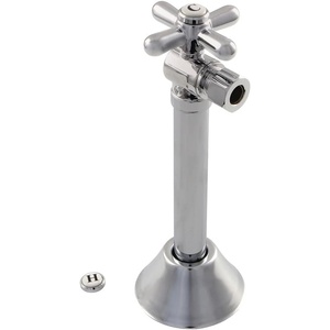 image:imageKingston Brass CC83208X 12 Sweat x 38 OD Comp Angle ShutOff Valve with 5 Extension Brushed NickelPolished Chrome