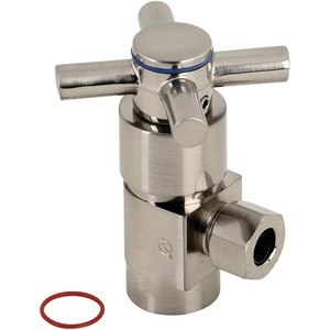 image:imageKingston Brass CD43307DX Concord 12 IPS x 38 OD AntiSeize Deluxe Quarter Turn Ceramic Hardisc Cartridge Angle Stop Brushed BrassBrushed Nickel