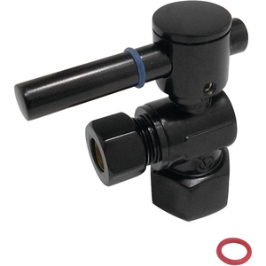 image:imageKingston Brass Fauceture CC43107DL Quarter Turn Valves 12 FIP X 38 OD Compression Brushed BrassMatte Black