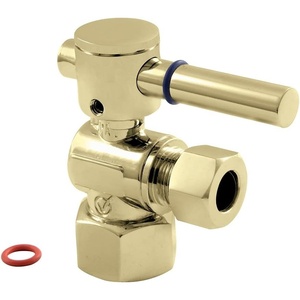 image:imageKingston Brass Fauceture CC43107DL Quarter Turn Valves 12 FIP X 38 OD Compression Brushed BrassPolished Brass