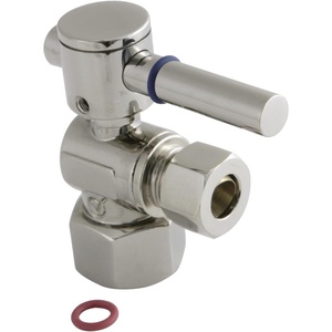 image:imageKingston Brass Fauceture CC43107DL Quarter Turn Valves 12 FIP X 38 OD Compression Brushed BrassPolished Nickel