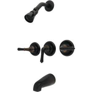 image:imageKingston Brass GKB235 Magellan Tub and Shower Faucet with Three Handles Oil Rubbed Bronze 1168 x 8 x 775Oil Rubbed Bronze