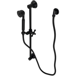 image:imageKingston Brass KAK3322W2 Made To Match Hand Shower Combo with Slide Bar Polished BrassMatte Black