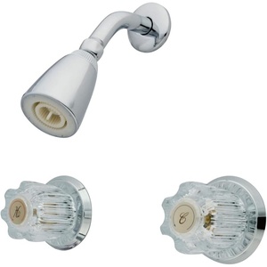 image:imageKingston Brass KB141TO Twin Acrylic Handles Tub and Shower Faucet with Tub Only Polished Chrome8Inch CenterWith Shower Only