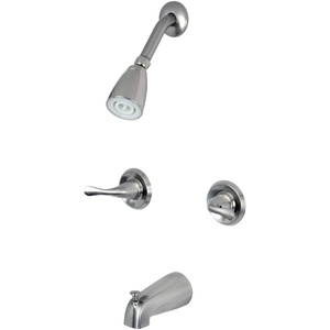 image:imageKingston Brass KB2248YL Yosemite Two Handle Tub Shower Faucet 318 inch Diameter Escutcheon Brushed NickelBrushed Nickel