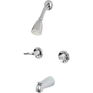 image:imageKingston Brass KB2248YL Yosemite Two Handle Tub Shower Faucet 318 inch Diameter Escutcheon Brushed NickelPolished Chrome