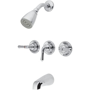 image:imageKingston Brass KB231 Magellan Tub and Shower Faucet with 3Magellan Handles Polished Chrome5Inch Spout ReachPolished Chrome