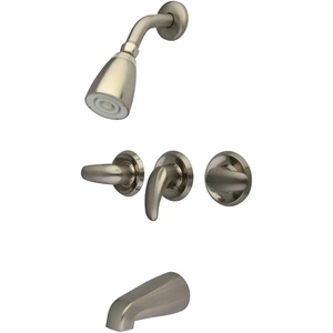 image:imageKingston Brass KB235LL Tub and Shower Faucet with 3Legacy Lever Handle Oil Rubbed BronzeBrushed Nickel