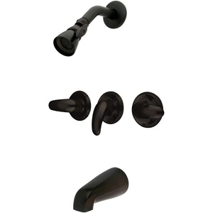 image:imageKingston Brass KB235LL Tub and Shower Faucet with 3Legacy Lever Handle Oil Rubbed BronzeOil Rubbed Bronze