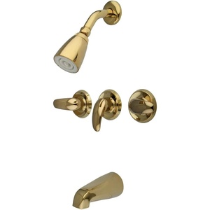 image:imageKingston Brass KB235LL Tub and Shower Faucet with 3Legacy Lever Handle Oil Rubbed BronzePolished Brass