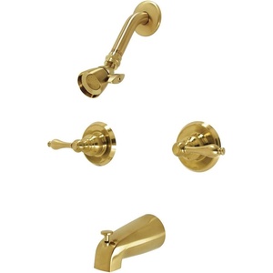 image:imageKingston Brass KB240AL Victorian DoubleHandle Tub and Shower Faucet in Matte BlackBrushed Brass