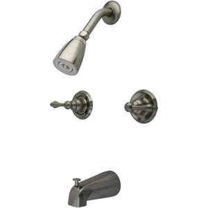 image:imageKingston Brass KB240AL Victorian DoubleHandle Tub and Shower Faucet in Matte BlackBrushed Nickel