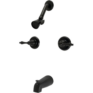 image:imageKingston Brass KB240AL Victorian DoubleHandle Tub and Shower Faucet in Matte BlackMatte Black