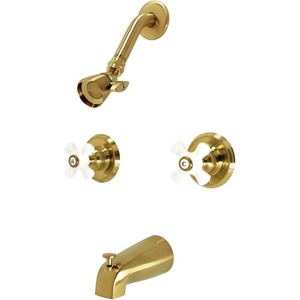 image:imageKingston Brass KB247PX Magellan Tub and Shower Faucet Brushed Brass 72 x 8 x 738