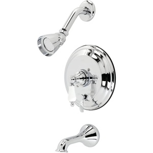 image:imageKingston Brass KB36360PL Restoration SingleHandle Pressure Balanced Tub and Shower Faucet in Polished NickelPolished Chrome