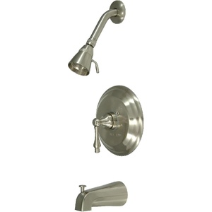 image:imageKingston Brass KB3636AL Restoration SingleHandle Pressure Balanced Tub and Shower Faucet in Polished NickelBrushed Nickel