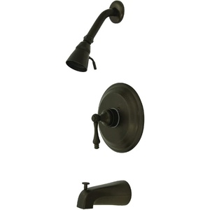 image:imageKingston Brass KB3636AL Restoration SingleHandle Pressure Balanced Tub and Shower Faucet in Polished NickelOil Rubbed Bronze