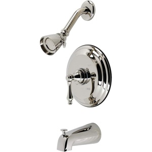 image:imageKingston Brass KB3636AL Restoration SingleHandle Pressure Balanced Tub and Shower Faucet in Polished NickelPolished Nickel