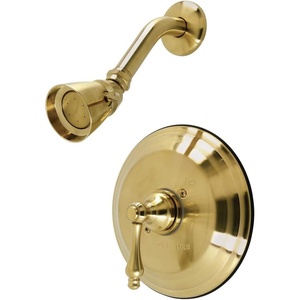 image:imageKingston Brass KB3636ALSO Restoration SingleHandle Pressure Balanced Shower Faucet in Polished NickelBrushed Brass