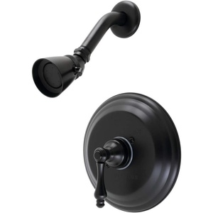 image:imageKingston Brass KB3636ALSO Restoration SingleHandle Pressure Balanced Shower Faucet in Polished NickelMatte Black