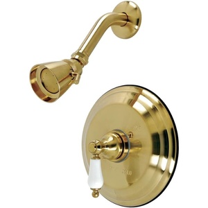 image:imageKingston Brass KB3637PLSO Restoration SingleHandle Pressure Balanced Shower Faucet in Brushed BrassBrushed Brass