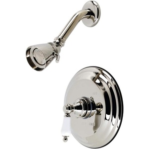 image:imageKingston Brass KB3637PLSO Restoration SingleHandle Pressure Balanced Shower Faucet in Brushed BrassPolished Nickel