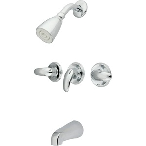 image:imageKingston Brass KB6238LL Legacy Tub and Shower Faucet Brushed Nickel5Inch Spout ReachPolished Chrome