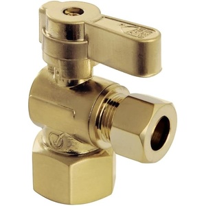 image:imageKingston Brass KF4310BB 12 FIP x 38 OD Comp Angle Stop Valve Brushed BrassBrushed Brass