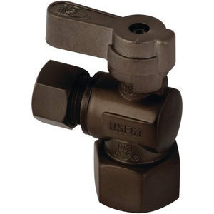 image:imageKingston Brass KF4310BB 12 FIP x 38 OD Comp Angle Stop Valve Brushed BrassOil Rubbed Bronze