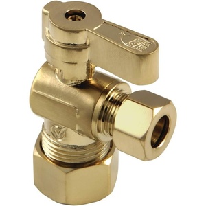image:imageKingston Brass KF5330BB 58 OD Comp x 38 OD Comp Angle Stop Valve Brushed Brass
