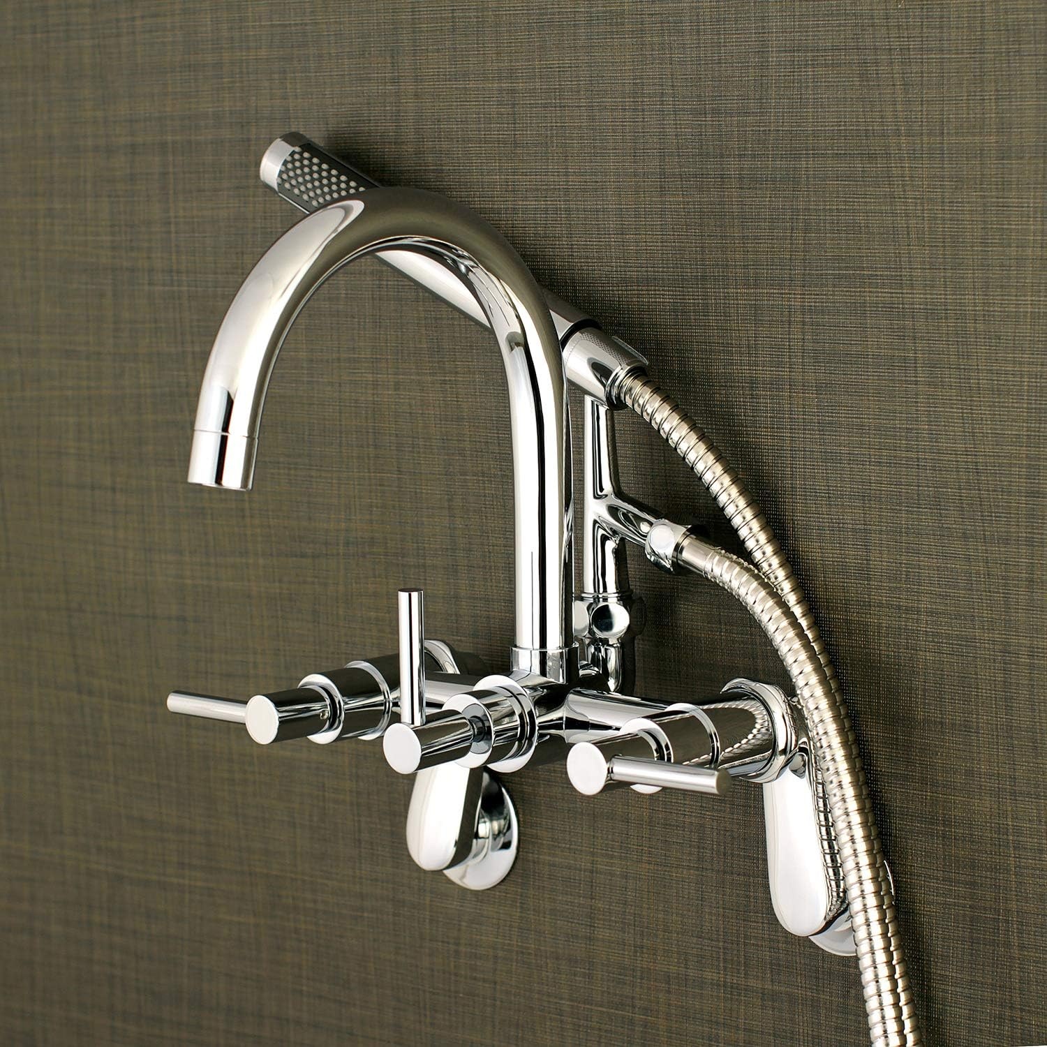 image:imageAqua Vintage AE8158DL Concord 7Inch Adjustable Wall Mount Tub Faucet Brushed NickelPolished Chrome