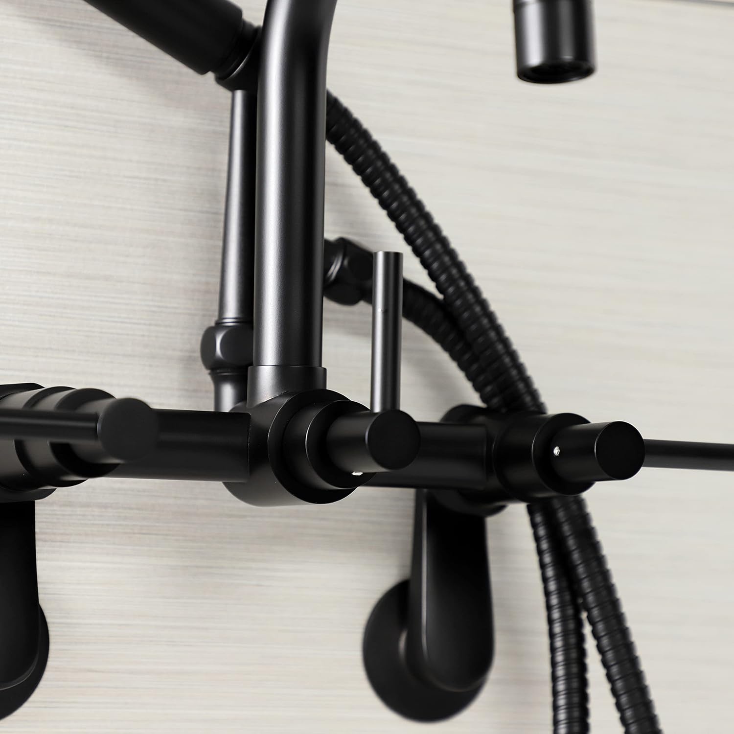 image:imageAqua Vintage AE8450DL Concord Wall Mount Clawfoot Tub Faucet Matte BlackMatte Black
