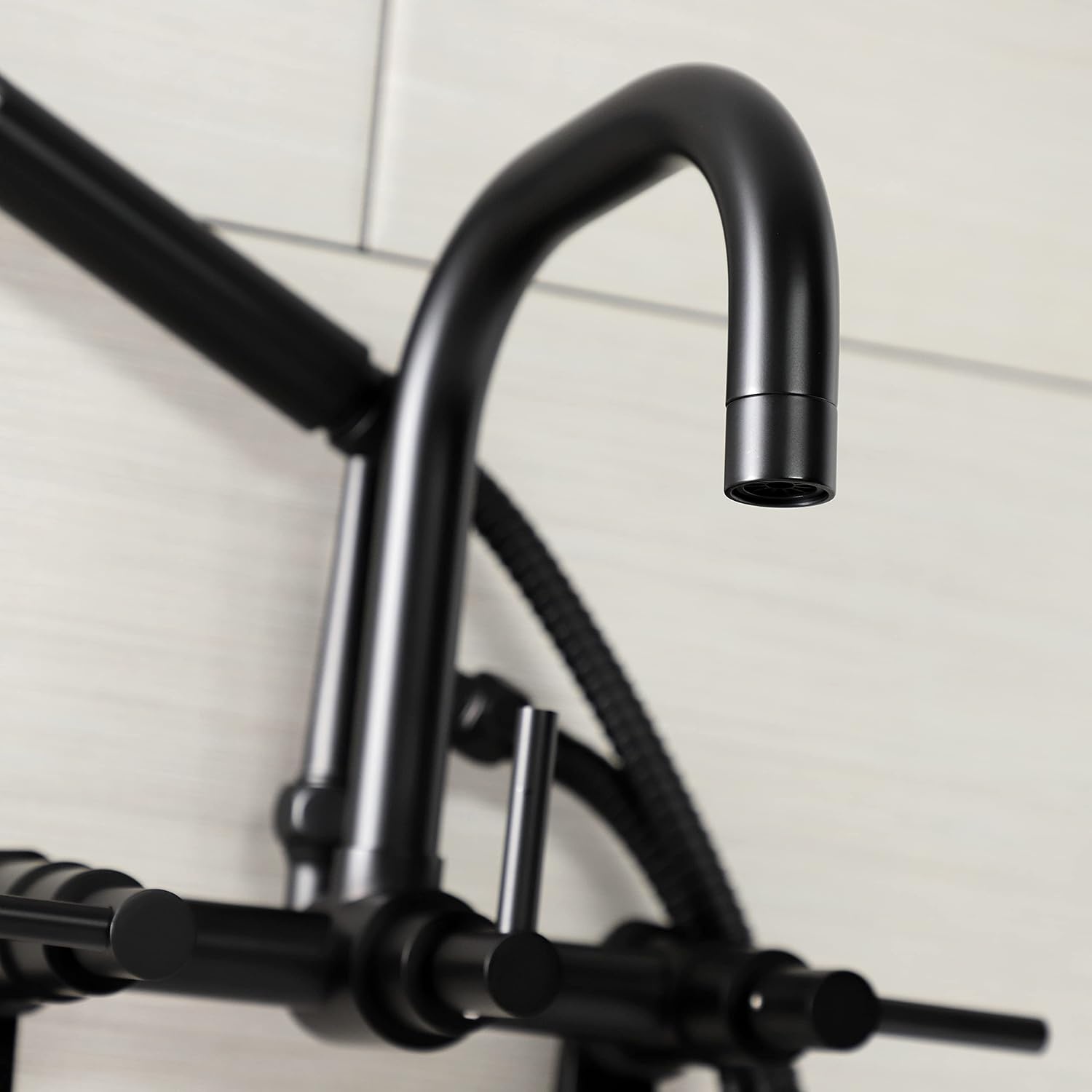 image:imageAqua Vintage AE8450DL Concord Wall Mount Clawfoot Tub Faucet Matte BlackMatte Black