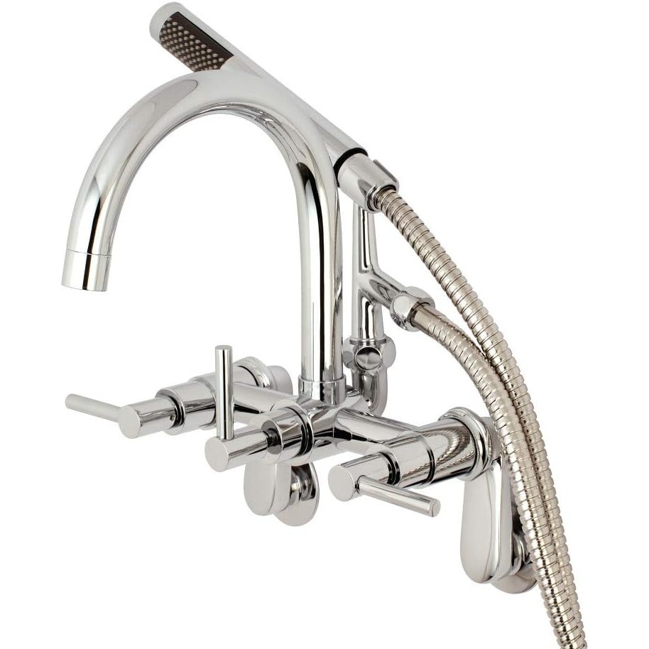 image:imageAqua Vintage AE8158DL Concord 7Inch Adjustable Wall Mount Tub Faucet Brushed NickelPolished Chrome
