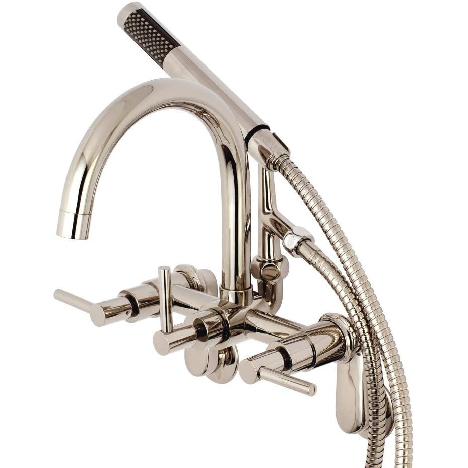 image:imageAqua Vintage AE8158DL Concord 7Inch Adjustable Wall Mount Tub Faucet Brushed NickelPolished Nickel