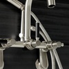 image:imageAqua Vintage AE8150DKL Kaiser 7Inch Adjustable Wall Mount Clawfoot Tub Faucet Matte BlackBrushed Nickel