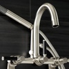 image:imageAqua Vintage AE8150DKL Kaiser 7Inch Adjustable Wall Mount Clawfoot Tub Faucet Matte BlackBrushed Nickel