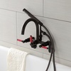 image:imageAqua Vintage AE8150DKL Kaiser 7Inch Adjustable Wall Mount Clawfoot Tub Faucet Matte BlackOil Rubbed Bronze