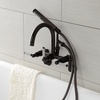 image:imageAqua Vintage AE8150DKL Kaiser 7Inch Adjustable Wall Mount Clawfoot Tub Faucet Matte BlackOil Rubbed Bronze