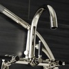 image:imageAqua Vintage AE8150DKL Kaiser 7Inch Adjustable Wall Mount Clawfoot Tub Faucet Matte BlackPolished Chrome