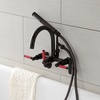 image:imageAqua Vintage AE8150DKL Kaiser 7Inch Adjustable Wall Mount Clawfoot Tub Faucet Matte BlackPolished Chrome