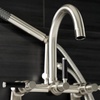 image:imageAqua Vintage AE8150DKL Kaiser 7Inch Adjustable Wall Mount Clawfoot Tub Faucet Matte BlackPolished Chrome