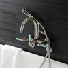 image:imageAqua Vintage AE8150DKL Kaiser 7Inch Adjustable Wall Mount Clawfoot Tub Faucet Matte BlackPolished Chrome